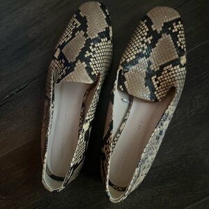 Snake Print Loafers Zara size 8.5